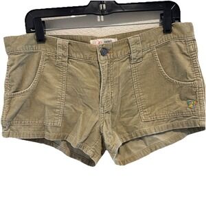OP Ocean Pacific Women's Sz 10 Shorts Corduroy Shortie Tan Y2K Wide Wale Surf